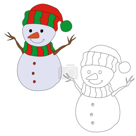 Snowman Clipart for Lovers of Winter Season. This Winter Theme Snowman Vector Suits Christmas Celebration