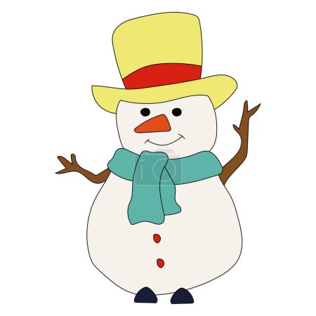 Colorido muñeco de nieve Clipart para los amantes de la temporada de invierno. Este tema de invierno muñeco de nieve Vector Trajes Celebración de Navidad