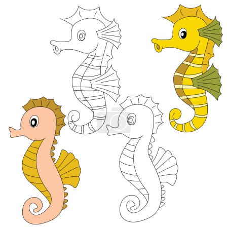 Seahorse Clipart. Aquatic animals clipart set for lovers of sea animals and sea life. if you love underwater marine life