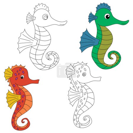 Seahorse Clipart. Aquatic animals clipart set for lovers of sea animals and sea life. if you love underwater marine life