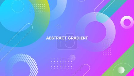 Illustration for Abstract color gradient geometric shape circle background. - Royalty Free Image
