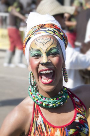 Téléchargez les photos : Barranquilla, Colombie, 03 02 2014, Femme au Carnaval de Barranquilla - en image libre de droit