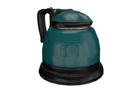 Photo for 3d rendering blue vintage coffee teapot - Royalty Free Image