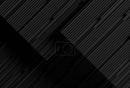 Photo for Abstract black diagonal lines and layering with copy space, 3d illustration background, 3d rendering. - Royalty Free Image