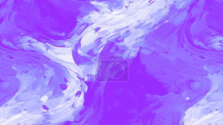 Téléchargez les photos : Une peinture à l'huile abstraite avec des fragments d'œuvres d'art et des coups de pinceau crée un fond d'art moderne et contemporain. La peinture est mise en valeur par une belle texture de couleur violette. - en image libre de droit