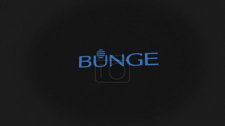 Foto de 07 de septiembre de 2023 Chesterfield, Missouri. El logotipo de Bunge Limited en una pared blanca de pantallas. Marca Bunge Limited en un dispositivo. - Imagen libre de derechos