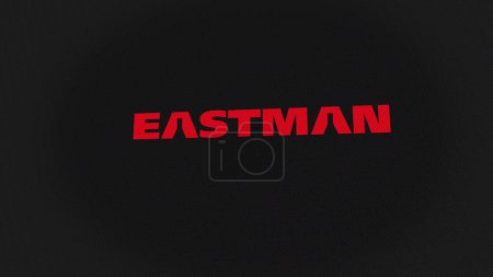 Foto de 07 Septiembre 2023 Kingsport, Tennessee. El logotipo de Eastman Chemical Company en una pared blanca de pantallas. Marca Eastman Chemical Company en un dispositivo. - Imagen libre de derechos