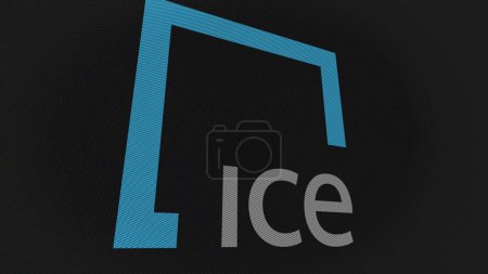 Photo for 07th September 2023 Atlanta, Georgia. The logo of Intercontinental Exchange on a white wall of screens. Intercontinental Exchange brand on a device. - Royalty Free Image