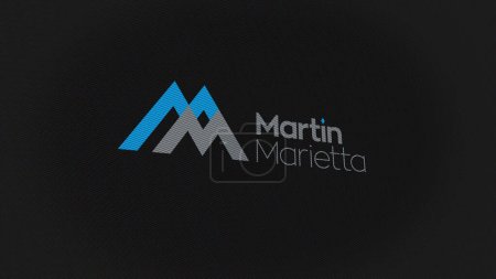 Photo for 07th September 2023 Raleigh, North Carolina. The logo of Martin Marietta Materials on a white wall of screens. Martin Marietta Materials brand on a device. - Royalty Free Image
