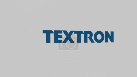Foto de Rhode Island. El logotipo de Textron en una pared blanca de pantallas. Marca Textron en un dispositivo. - Imagen libre de derechos