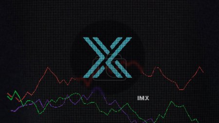 Photo for March 15th 2024March 2024, Crypto exchange screen focused on Immutable X token, coin IMX. - Royalty Free Image