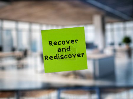 Poster une note sur le verre avec 'Recover and Recover'.