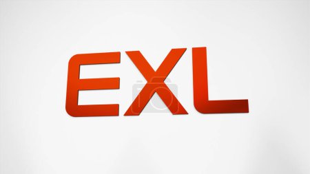 Téléchargez les photos : 26 mars 2024, logo de EXL Service sur un mur blanc dans un bâtiment de hall, la marque $EXLS intérieur. - en image libre de droit