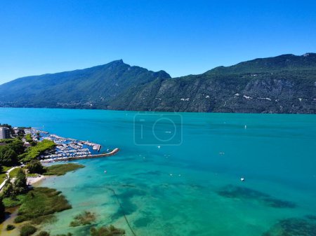 Téléchargez les photos : Drone photo bourget lac, lac du bourget france europe - en image libre de droit