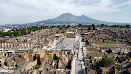 drone photo Pompei Naples Italy europe