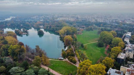 Téléchargez les photos : Drone photo tete d'or parc lyon France europe - en image libre de droit