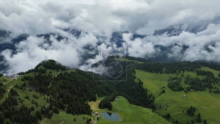 Photo for Drone photo Alpe de siusi Dolomites italy europe - Royalty Free Image