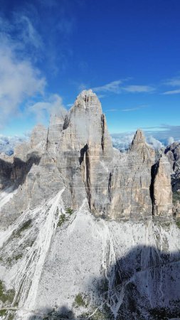Foto de Drone photo Tre cime di Lavaredo Dolomites Italy europe - Imagen libre de derechos
