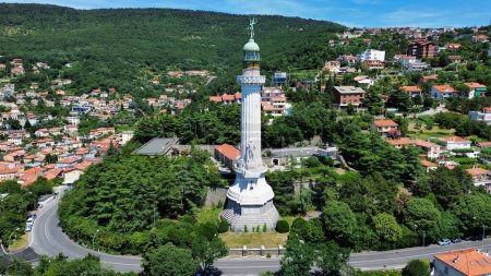 Photo for Drone photo Victory Lighthouse, Faro della Vittoria Trieste Italy europe - Royalty Free Image
