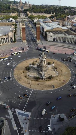 Téléchargez les photos : Drone photo Placa d'Espanya barcelona Espagne europe - en image libre de droit