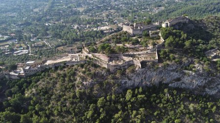 Photo for Drone photo Xativa castle, Castell de Xativa spain europe - Royalty Free Image