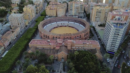 Téléchargez les photos : Drone photo Malaga Bullring, Plaza de Toros de la Malagueta Malaga Espagne Europe - en image libre de droit