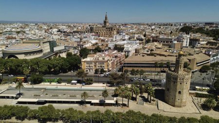 Téléchargez les photos : Drone photo Sevilla espagne europe - en image libre de droit