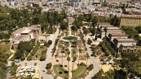 Téléchargez les photos : Drone photo Plaza de America Sevilla espagne europe - en image libre de droit