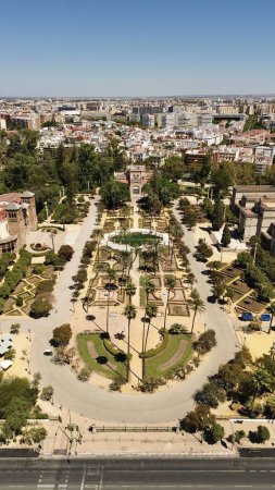 Téléchargez les photos : Drone photo Plaza de America Sevilla espagne europe - en image libre de droit