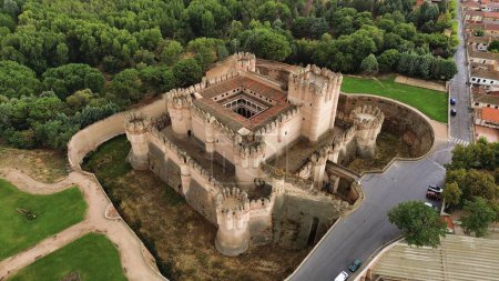 Photo for Drone photo coca castle, Castillo de coca spain europe - Royalty Free Image