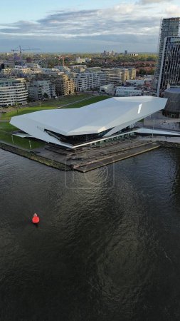 Téléchargez les photos : Drone photo Eye Filmmuseum Amsterdam Pays-Bas Europe - en image libre de droit