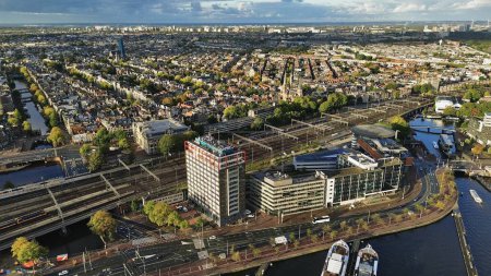 Téléchargez les photos : Drone photo Amsterdam Pays-Bas Europe - en image libre de droit