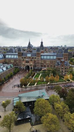 Foto de Drone foto Rijksmuseum Amsterdam Países Bajos Europa - Imagen libre de derechos