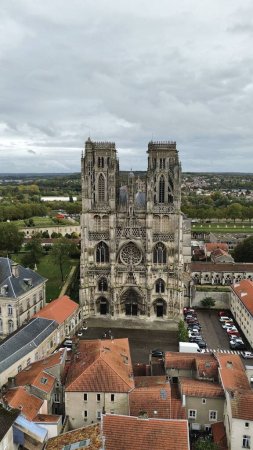Téléchargez les photos : Drone photo Cathédrale Saint-Etienne, Cathédrale Saint-Etienne Toul France Europe - en image libre de droit
