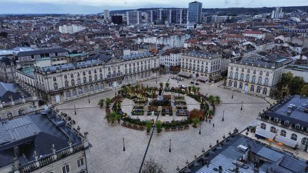Photo for Drone photo Stanislas square, Place Stanislas Nancy France Europe - Royalty Free Image