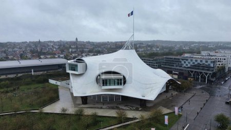 Téléchargez les photos : Drone photo Centre Pompidou, Centre Pompidou Metz France europe - en image libre de droit