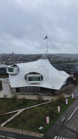 Téléchargez les photos : Drone photo Centre Pompidou, Centre Pompidou Metz France europe - en image libre de droit