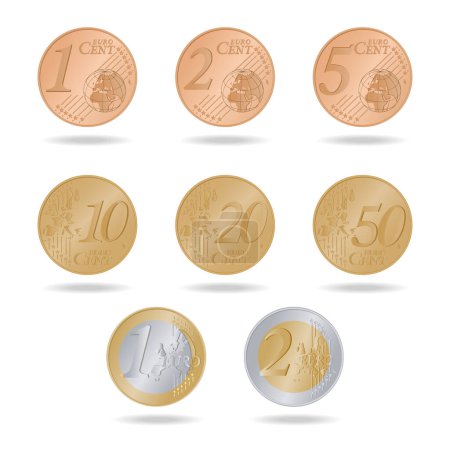 Set of coins vector image