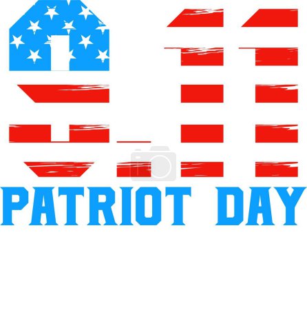 Ilustración de 911 Patriot day Never Forget - Imagen libre de derechos