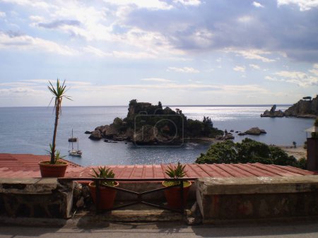 Beautiful nature of Sicily. Taormina is a beautiful nature. Beautiful sea view. Vibrant nature of the island of Sicily in Italy.