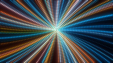Foto de 3 d representación de fondo de luz de neón multicolor - Imagen libre de derechos