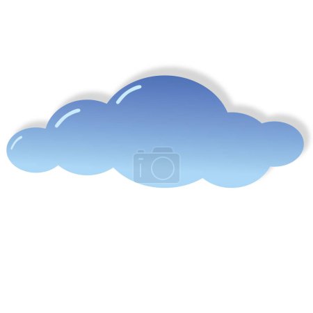 Téléchargez les photos : Nuage ciel vecteur nuage icône météo dessin animé - en image libre de droit
