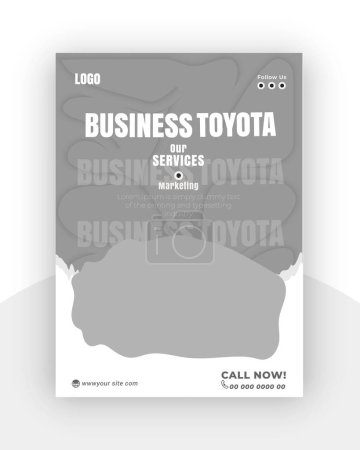 Toyota flyer company and social media Business post design template