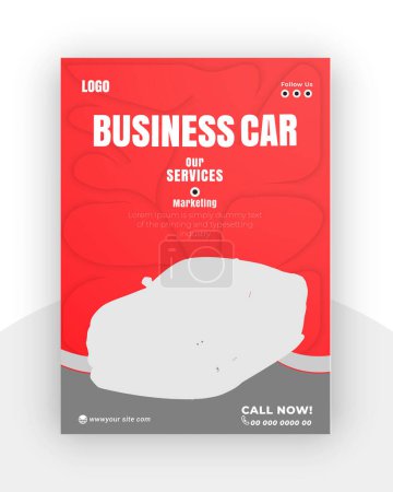 Car flyer company and social media Business post design template
