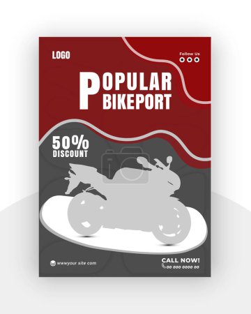 Bike flyer company and social media Business post design template
