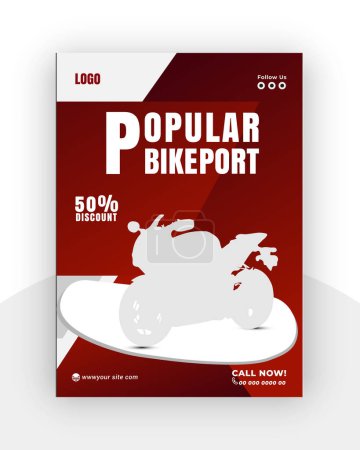 Bike flyer company and social media Business post design template