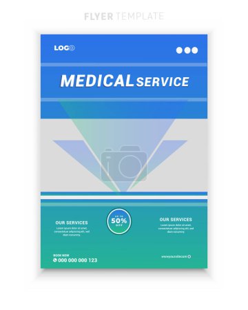 Brochure médicale polyvalente et conception de clinique ou modèle de couverture de brochure
