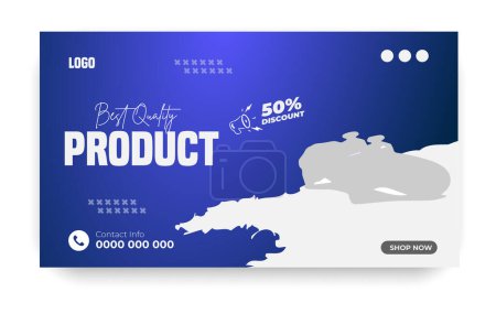 Illustration for Superior black friday product bundle social media post and youtube video thumbnail banner template - Royalty Free Image