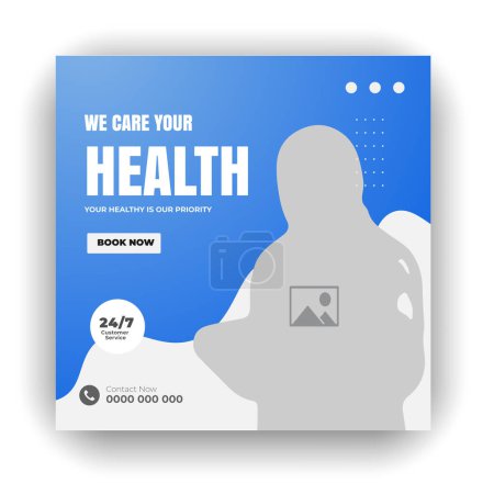 Social-Media-Postdesign für die medizinische Gesundheitsversorgung