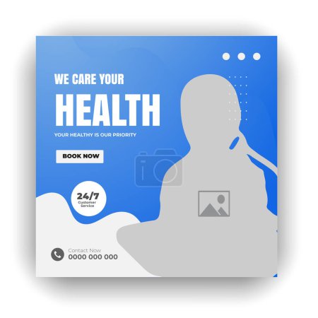 Medical healthcare social media post design